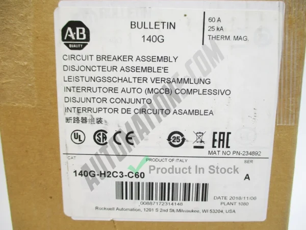 Allen Bradley 140G H2C3 C60 3