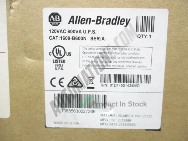 Allen Bradley 1609 B600N 3