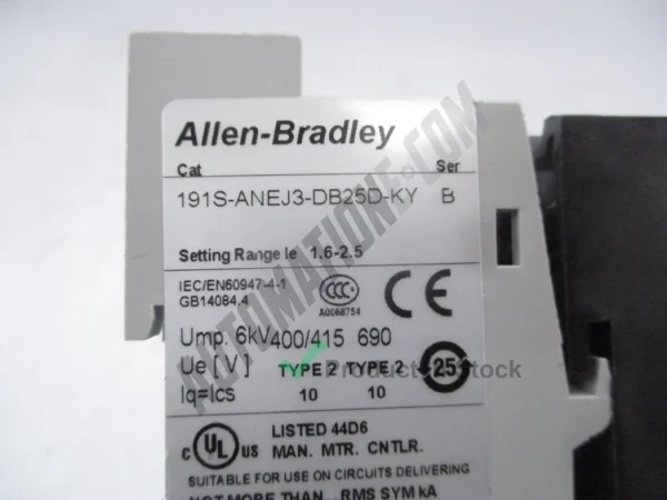 Allen Bradley 191S ANEJ3 DB25D KY 3