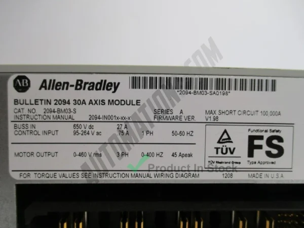 Allen Bradley 2094 BM03 S 2