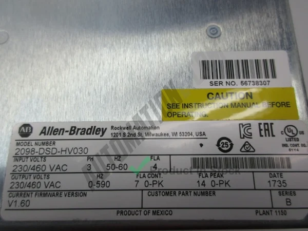 Allen Bradley 2098 DSD HV030 2