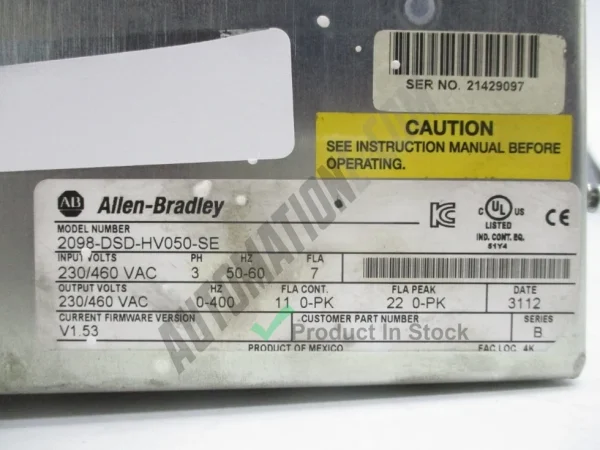 Allen Bradley 2098 DSD HV050 SE 3