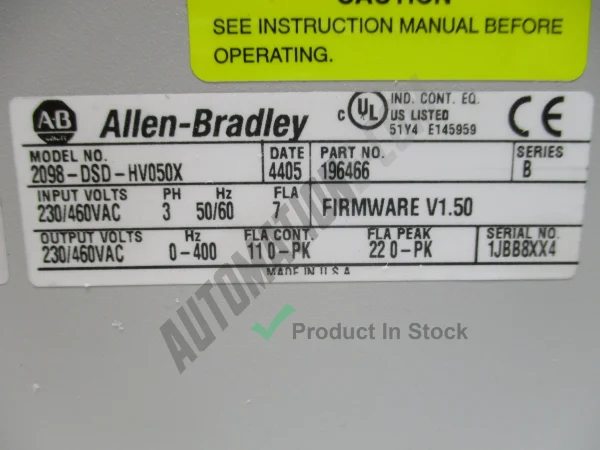 Allen Bradley 2098 DSD HV050X 2
