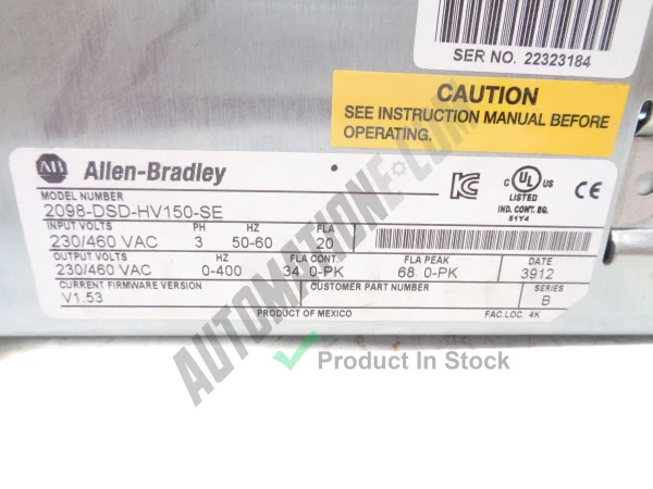 Allen Bradley 2098 DSD HV150 SE 3
