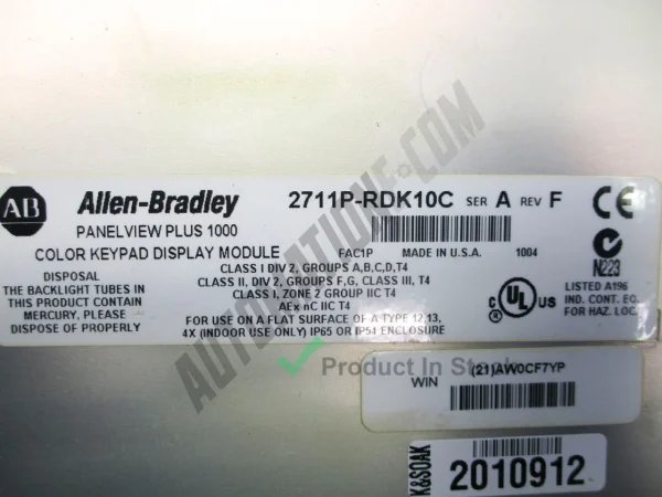 Allen Bradley 2711P RDK10C 3