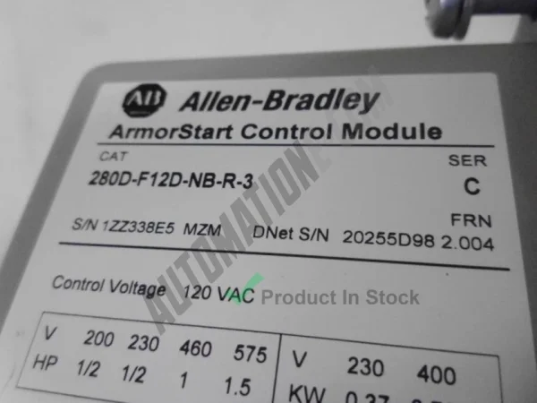 Allen Bradley 280D F12D NB R 3 3