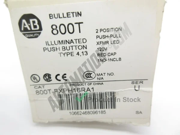 Allen Bradley 800T FXPH16RA1 3