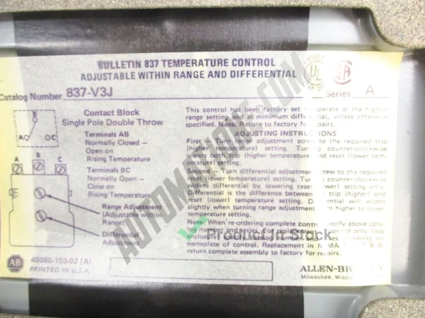 Allen Bradley 837 V3J 3