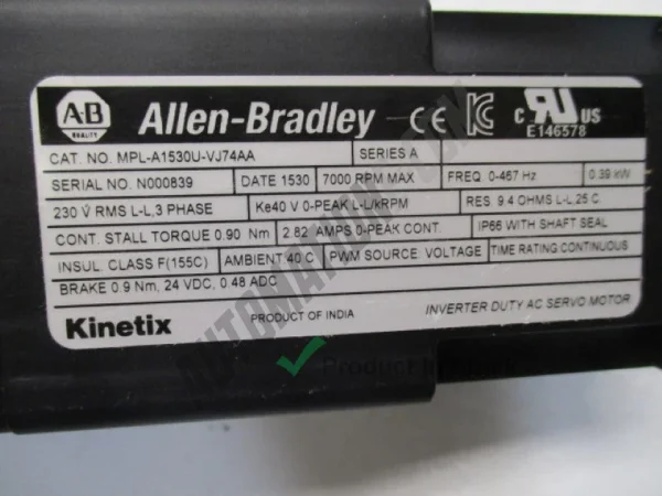 Allen Bradley MPL A1530U VJ74AA 2