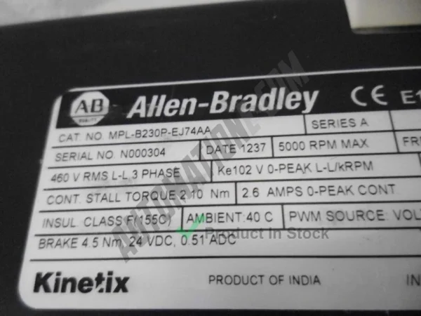 Allen Bradley MPL B230P EJ74AA 2