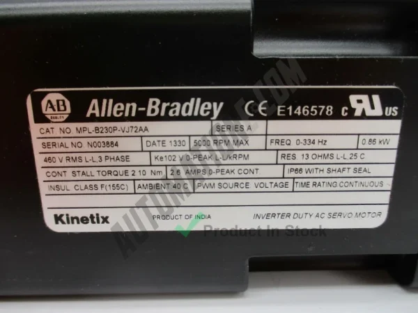 Allen Bradley MPL B230P VJ72AA 2