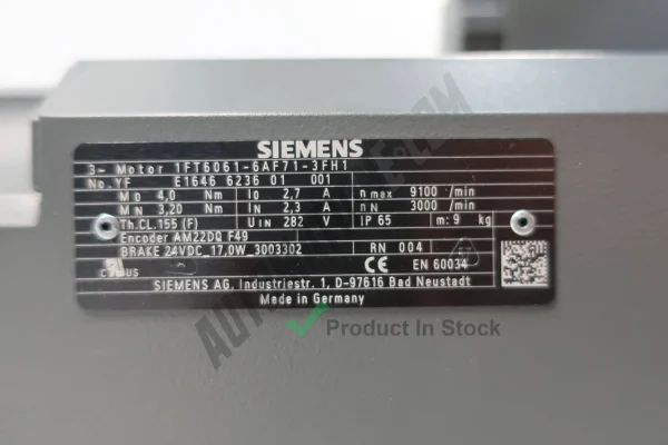 Siemens 1FT6061 6AF71 3FH1 4
