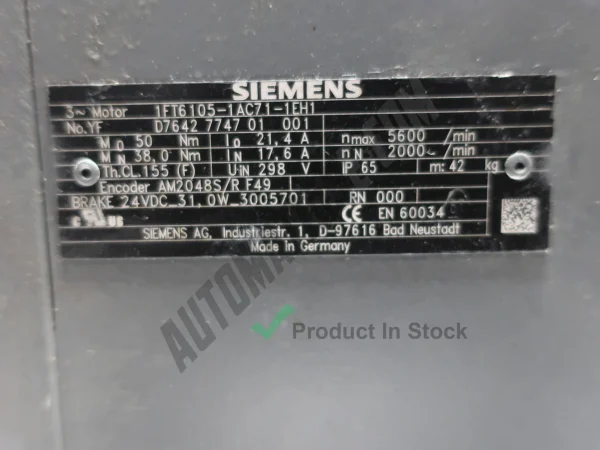 Siemens 1FT6105 1AC71 1EH1 4