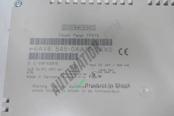 Siemens 6AV620545 0AA15 2AX0 3