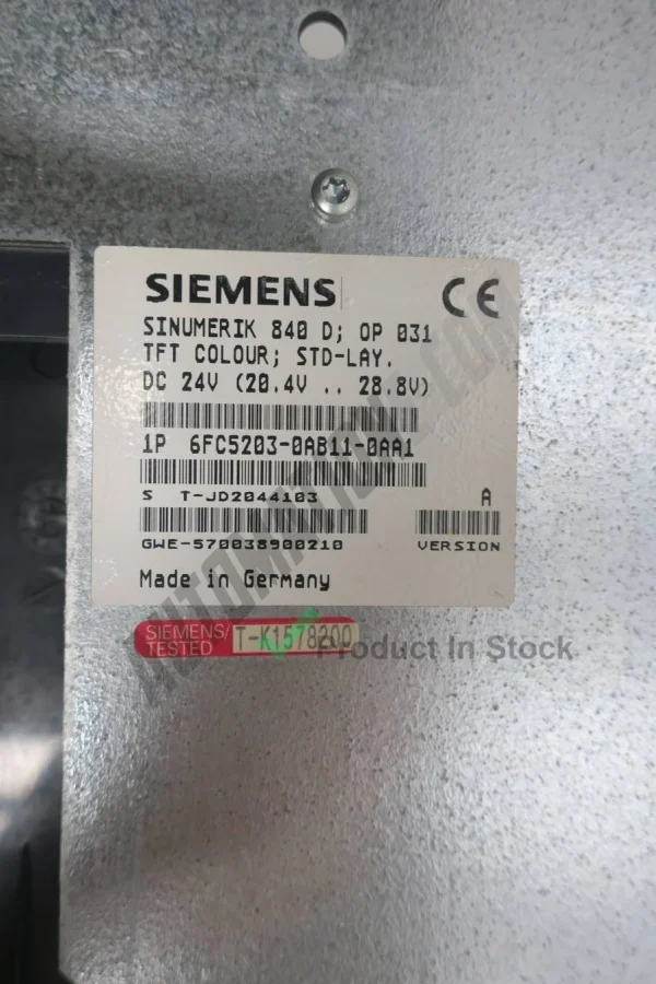 Siemens 6FC5203 0AB11 0AA1 3