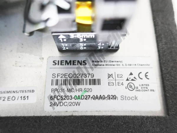 Siemens 6FC5203 0AD27 0AA0 5